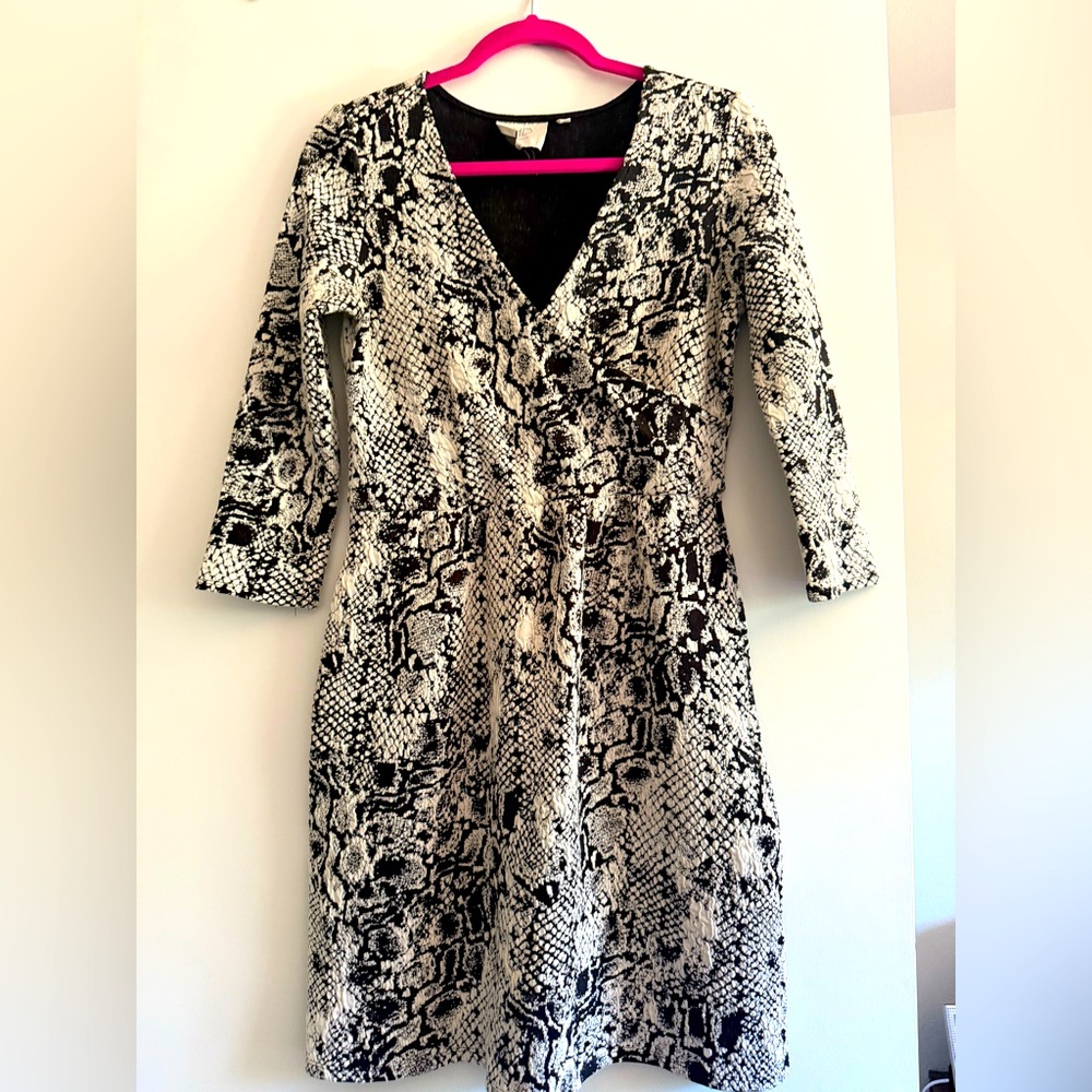 HD in Paris Black A-Line V-Neck Dress from Anthropologie